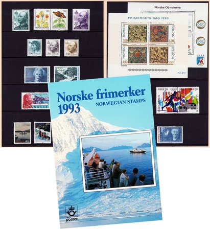 Norge - Årsmappe 1993 - Postfrisk