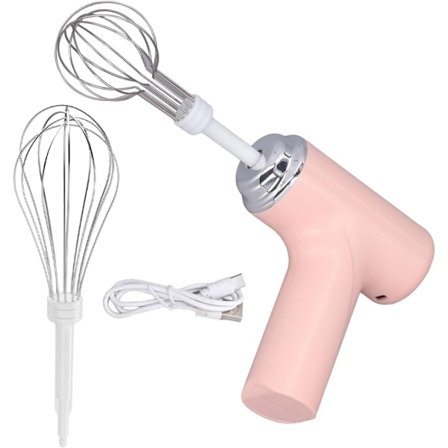 Johdoton sähkövatkain keittiöön, kompakti koko, kevyt kädessä pidettävä vispilä 2 sekoitusvispilällä, ladattava 3-nopeuksinen käsivatkain munille