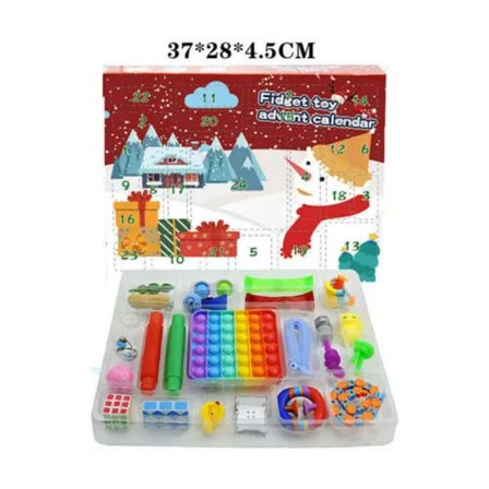 Fidgetkalender Adventslegetøj Julelegetøj Julenedtællingskalender Gør-det-selv-charm Armbåndsfremstillingssæt Gave-sanselegetøj til børn