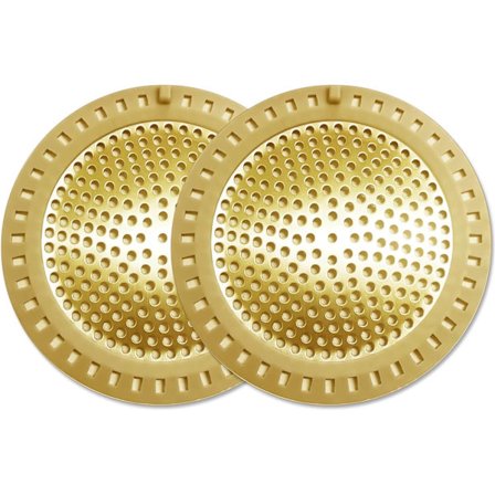 Hårfanger til brusebadsafløb, 2-pak rustfrit stål og silikone afløbsdæksel med fintmasket filter, badekarvask si til hårstopper