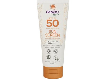 BAMBO Solskyddskräm SPF50 100ml - Lyreco - Sjukvård och omsorg - Hygien - Solskydd