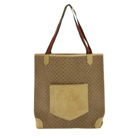 Gucci Vintage Pre-owned Canvas Tote inbo, Dame Vintage Tasker, Størrelse: ONE Size