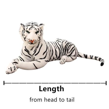50-110 cm naturtrogna Tiger Leopard Plyschleksaker Mjuka Vilda Djur Simulering Vit Tiger Jaguar Docka Barn Barn Födelsedagspresenter white 50cm