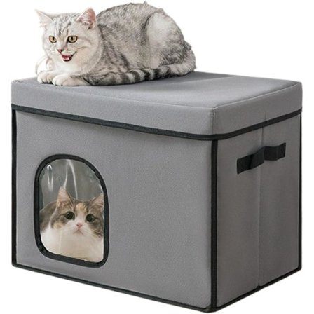 Klimatisert kattehus, sammenleggbart, kjølehus for hund, kaldt sovehus, kjæledyrutstyr for balkong, utendørs leilighet, reise, hjem, bil