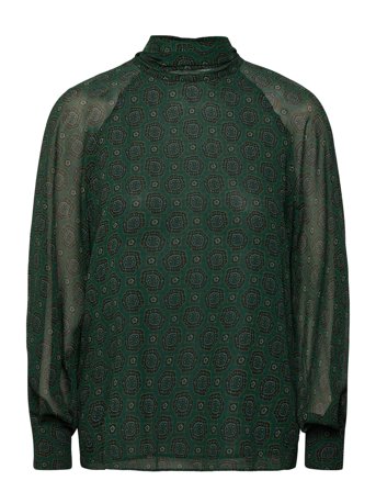 Mango | Printed Blouse With Tie Closure | XL