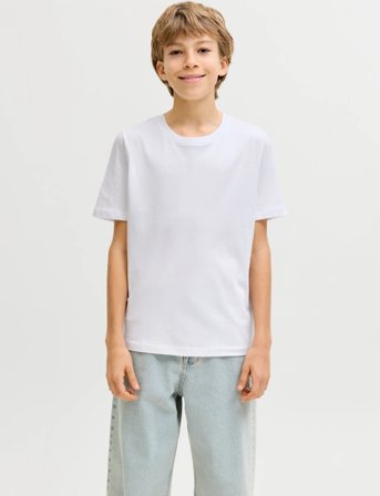 Jack & Jones Jjeorganic Basictee Ss 3Pk Mp Jnr Noos - White - 140