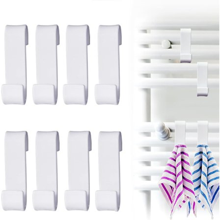 Pieces Runda Radiatorkrokar, Badrumsradiatorkrokar, Handdukstork Radiatorkrokar, Handdukshållare Krokar för Radiatorhylla, för Alla Standardradiatorer