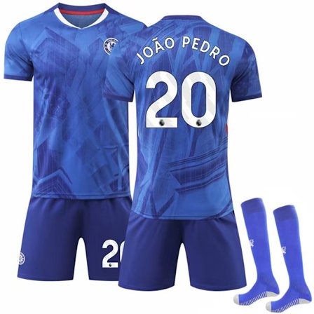 25-26 Chelsea Hemma Barn Vuxen Fotbollströja med Strumpor No.20 Pedro (Nr 20 tryckt)
