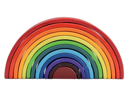 MYPAUZE Regnbågsklossar båge 12 delar - Lyreco - Skola och förskola - Lekmaterial - Bygglek, konstruktion och mosaik