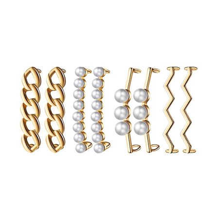 8 stk Skolisser Spenne for Sneakers Skolisser Dekorasjoner Diy Dekorative Skoklipser Faux Pearl Sko