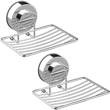2-pak sugekop sæbeskål 304 rustfrit stål svampeholder