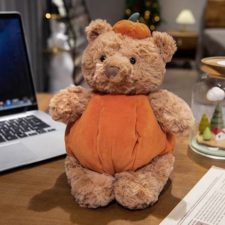 Jellycat Plysdukke Serie Legetøj, 30 cm Græskar Bjørn