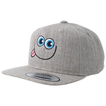 Kiddo Cap - Grijs snapback Cap - Kids Tricky Smile Heather Grey Snapback @ Hatstore
