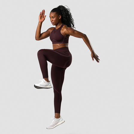 ICANIWILL Impact Seamless V-shape Tights, Burgundy