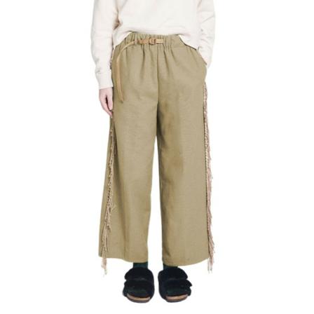 White Sand, Wide Trousers Beige, Dames, Maat:S