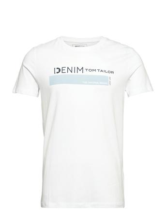 Printed T-Sh T-shirts Short-sleeved Valkoinen Tom Tailor