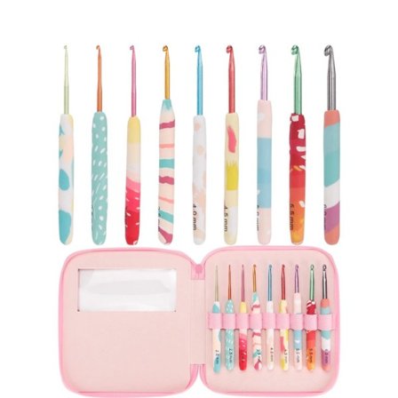 Ergonomisk hæklet nål sæt hæklet nåle til hækling garn, strik nål hækling