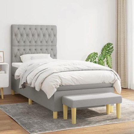 Maison Exclusive - Lautasängyn joustinpatja harmaalla kankaalla 90x200 cm