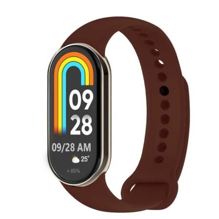 OcioDual Ersättningsrem för Xiaomi Mi Band 8, Burgundy Color, Gummi Silikon Ersättningsrem