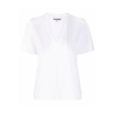 Ganni, T-Shirts Wit, Dames, Maat:S