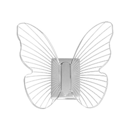Akryl Butterfly Robe Hooks Dør Taske Nøgle Håndklæde Hanger Stativ Væghængt Badeværelse Hjem Dekorativ (s