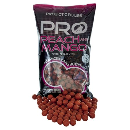 Starbaits Pro Peach & Mango Boilies 800g - 14mm
