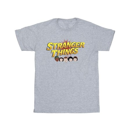 Netflix Boys Stranger Things Comic Heads T-Shirt 9-11 år Spo