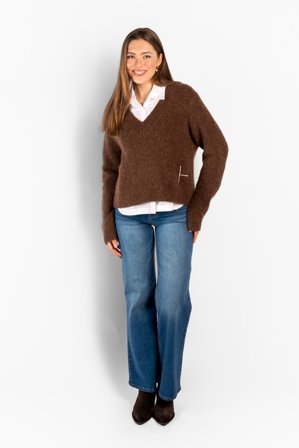 Hést Pernille Sweater Dame - Dark Earth