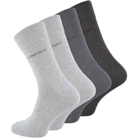 4-pack Strumpor Lös Resår Grå 43-46