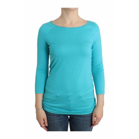Ermanno Scervino Lingerie Top Bluse Jumper Modal Solid Blå, Dame