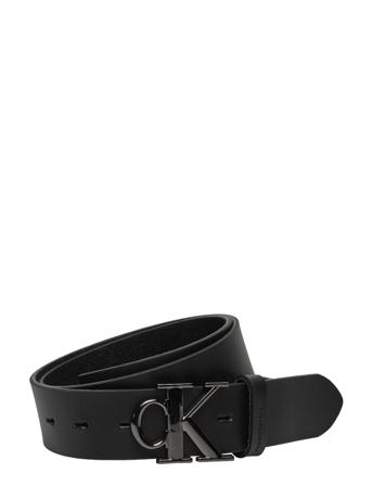 Round Mono Plaque Belt Aop 35Mm Accessories Belts Classic Belts Svart Calvin Klein