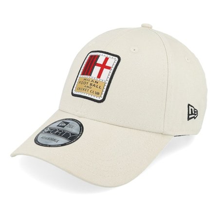 New Era - Football Beige adjustable Keps - AC Milan Est Logo 9FORTY Ivory Adjustable @ Hatstore