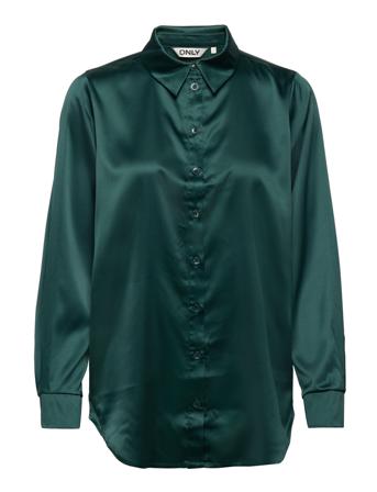 Onlvictoria Ls Loose Satin Shirt Wvn Green ONLY