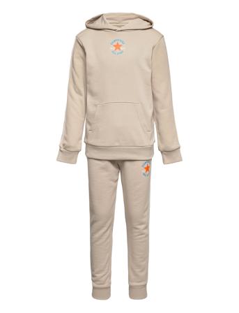 Cnvb Sport Core + Po Set Sets Sweatsuits Beige Converse*Betinget Tilbud