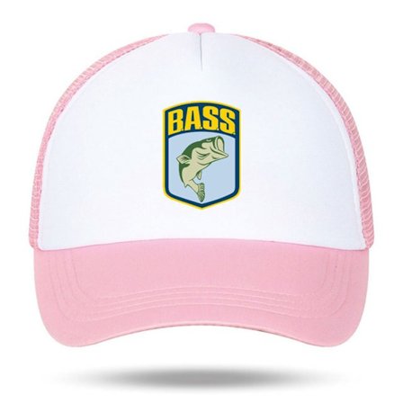 Bass Fishing Trucker Cap för män Baseball Cap Snap Back Cap pink