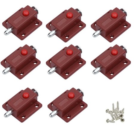 Automatisk fjäderknapp säkerhetsspärr för skåp, inre och yttre dörrlås fönster, skåp, sovrum, badrum