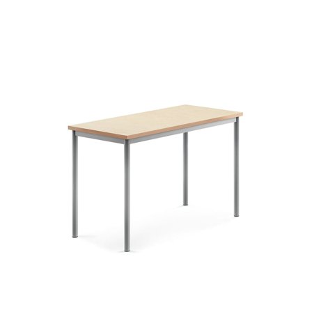 Tisch SONITUS, 1200x600x760 mm, Linoleum beige, alugrau