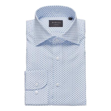Borgio, Koszula calimera 00230 długi rękaw slim fit Biały, Mężczyzna, Rozmiar: M