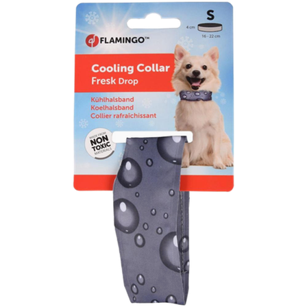 Flamingo - Cooling Collar Fresk Drop Grey M 28-36cm - Hund - Hundepleie & kosttilskudd - Kjølematter - ZOO.no
