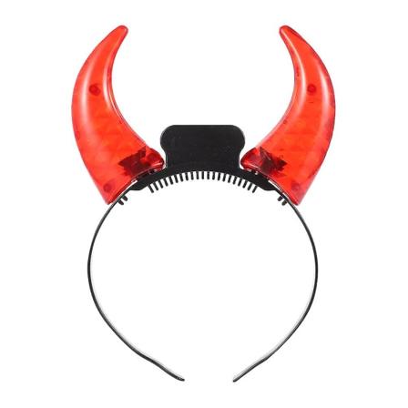 Spa Hodebånd Horn Hodebånd Glødende Hodebånd Blinkende Hodebånd Oks Horn Hodebånd Ansikts Spa Hodebånd Rød Red 22x16cm