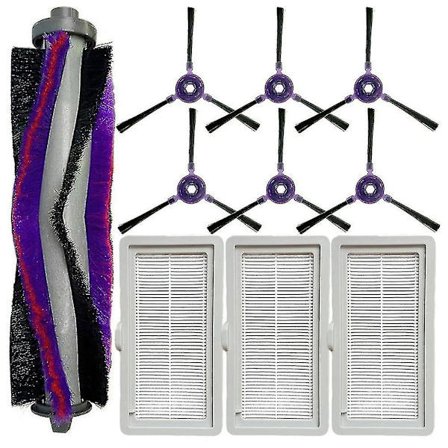 10 kpl Pää- ja Sivuharjan Suodatinsetti Samsung Powerbot-e Vr05r5050wk:lle [Db]