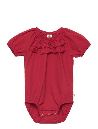 Poplin Bell S/S Body Müsli By Green Cotton Red