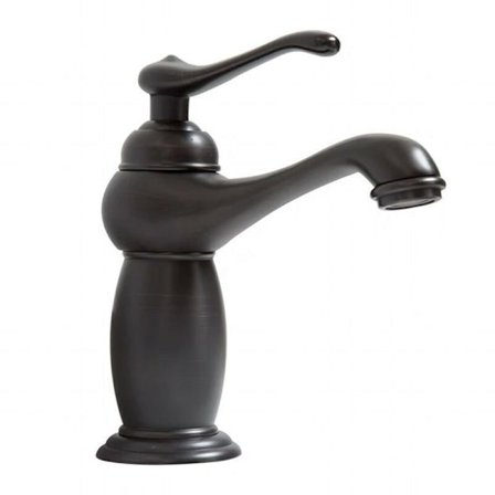 Svart servantkran i messing med keramikk