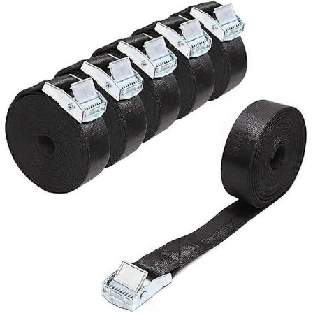 Spännband Svarta 6 st Spännband 2m Spännband med spärr H
