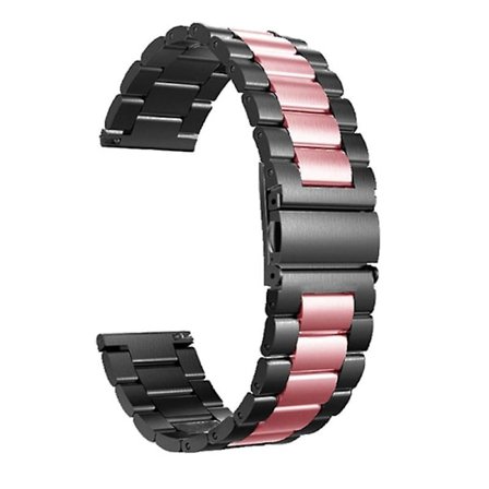 Ble Snap Spänne Tre pärlor Solid Rostfritt stål Armband Smart Watch