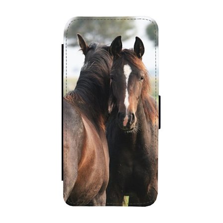 Bruna Hästar Samsung Galaxy S23 Ultra Flip Mobilfodral