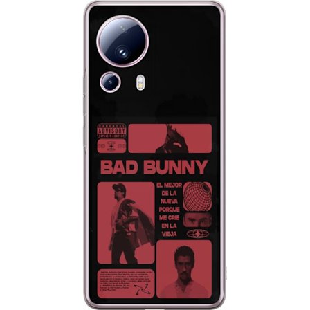 Kompatibel Mobilcover til Xiaomi 13 Lite Bad Bunny NFL-inspireret skjoldlogo med amerikansk fodbold og stjerner