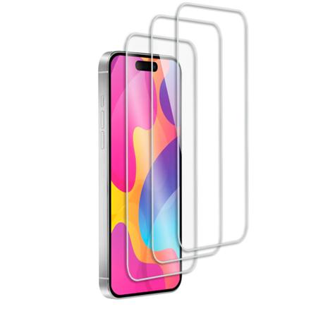 3-Pack - iPhone 15 Pro skærmbeskytter i hærdet glas