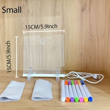 En uppsättning USB akryl LED-lampor, LED-meddelandetavla, USB LED akryl ljusbräda - 7-färgs LED-meddelandetavla - Akrylglödritning