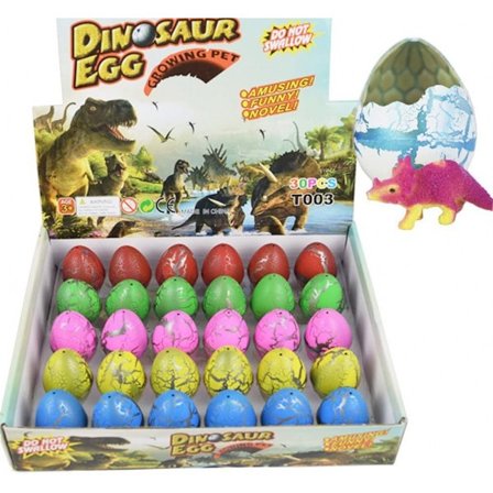 Dinosaurieägg Leksak Kläckning Växande Dino Drake för Barn Stor Storlek Pack med 30 st, Färgglad Spricka